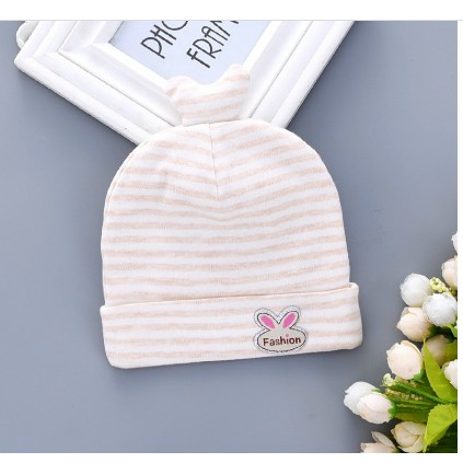 Mũ cotton sơ sinh nhiều mẫu đóng túi zip cho bé 0-1 tuổi