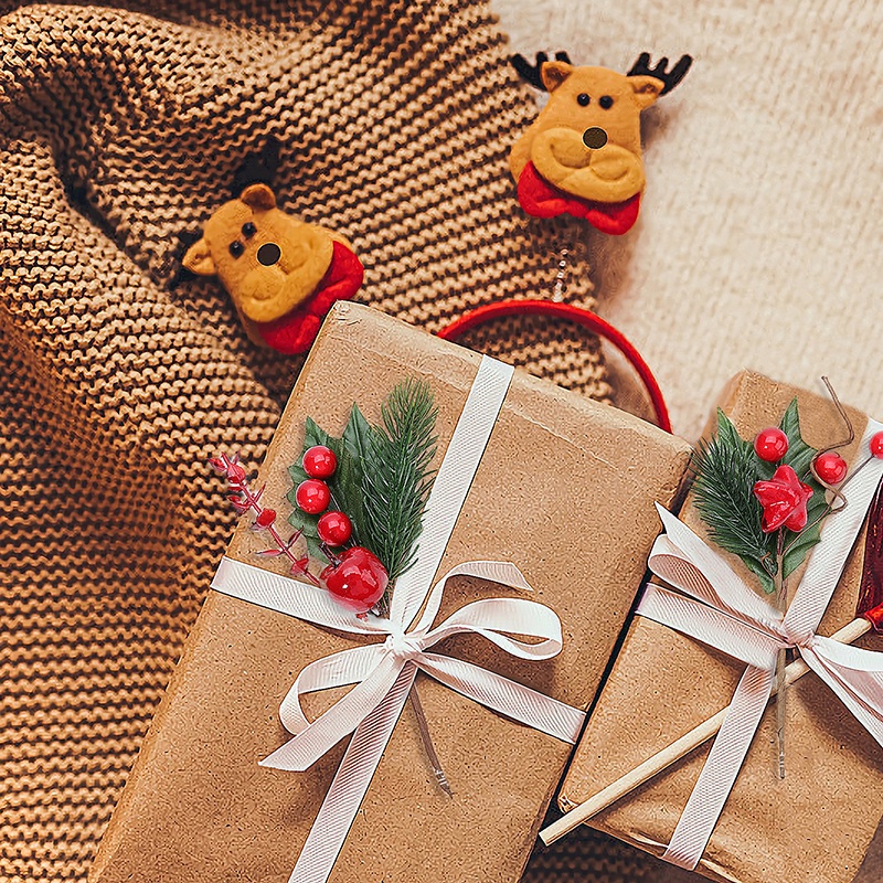 Set 2 Nhánh Quả Berry Nhân Tạo Bằng Nhựa Dùng Trang Trí Giáng Sinh