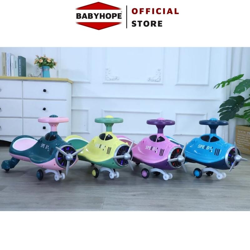 Xe lắc cho bé máy bay SPEED BABYHOPE có nhạc và đèn led tải trọng &gt;100 kg bảo hành 12 tháng