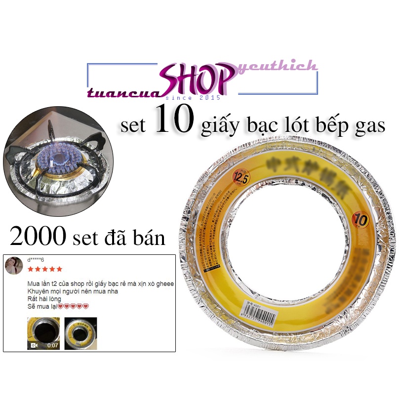 SET 10 tờ giấy bạc lót bếp ga tiện ích loại tròn | BigBuy360 - bigbuy360.vn