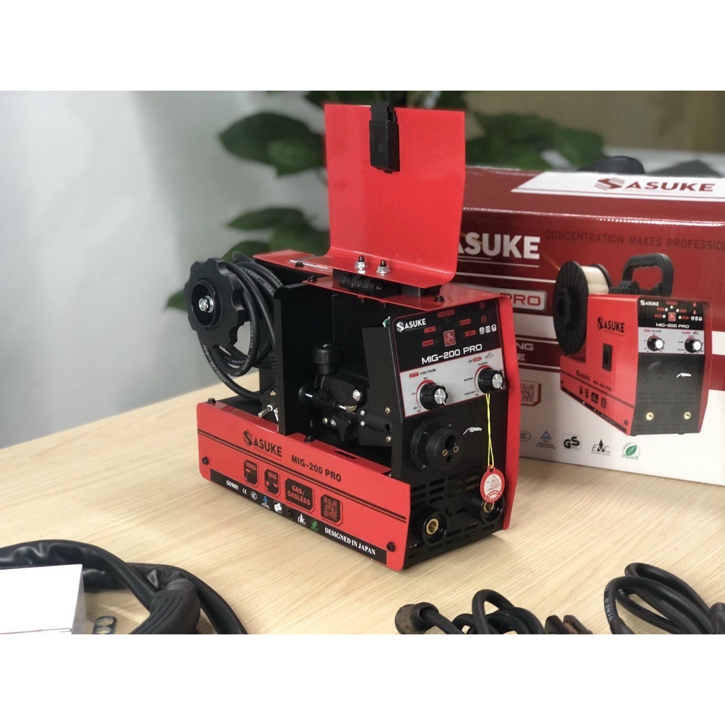 Máy hàn SASUKE MIG 200 Pro Máy Hàn mig 5 chức năng Sử Dụng Cả Cuộn Dây 1 KG Và 5 KG - TẶNG CUỘN DÂY, 5 BÉC HÀN