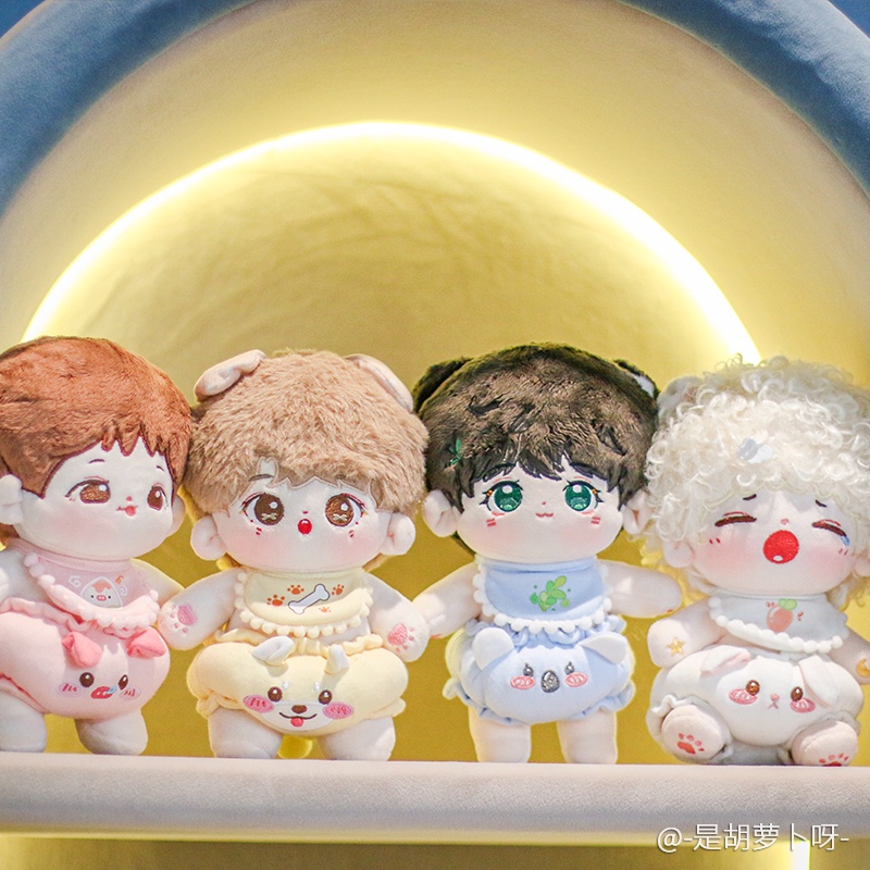 Quần bánh mì kèm yếm thú cho bé doll 15cm 20cm 40cm