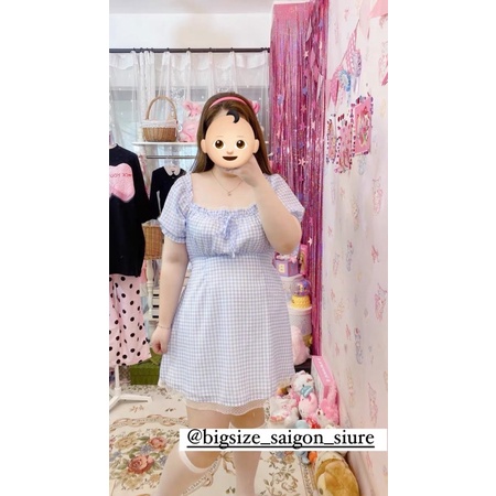 đầm caro bigsize 55-90kg (kèm ảnh thật)