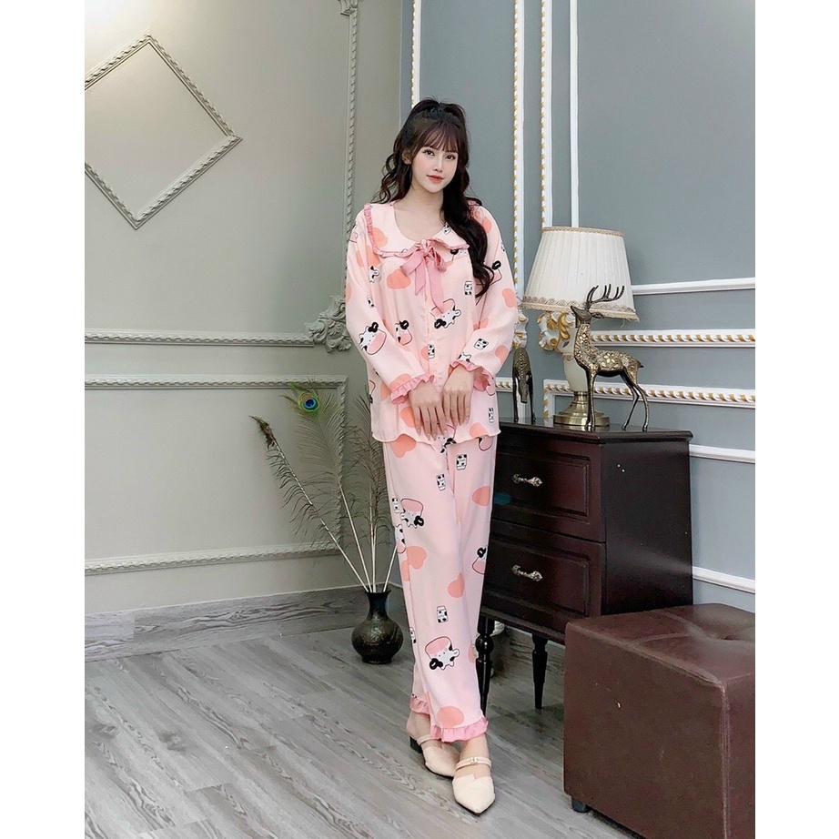 Bộ bầu và sau sinh vải Mango cao cấp cổ bèo 𝐁𝐃𝟕𝟒