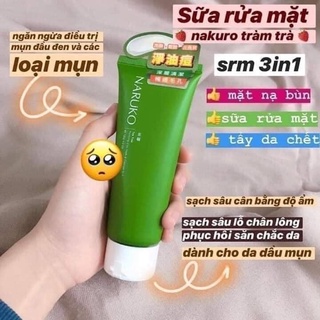 [CHÍNH HÃNG - ĐÀI LOAN] SỮA RỬA MẶT NARUKO ĐẤT SÉT 3in1 TRÀM TRÀ
