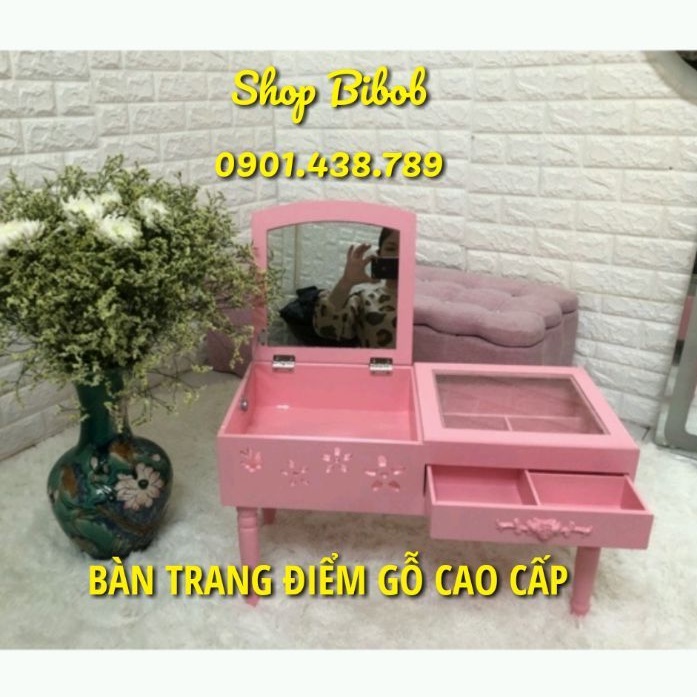 BÀN TRANG ĐIỂM NGỒI BỆT - GỖ CAO CẤP - MẪU MÃ BAO ĐẸP