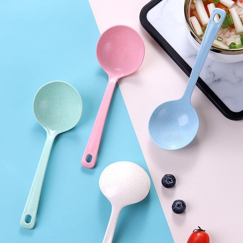 Muỗng Múc Canh Cán Dài Bằng Sợi Lúa Mì An Toàn Cho Sức Khỏe