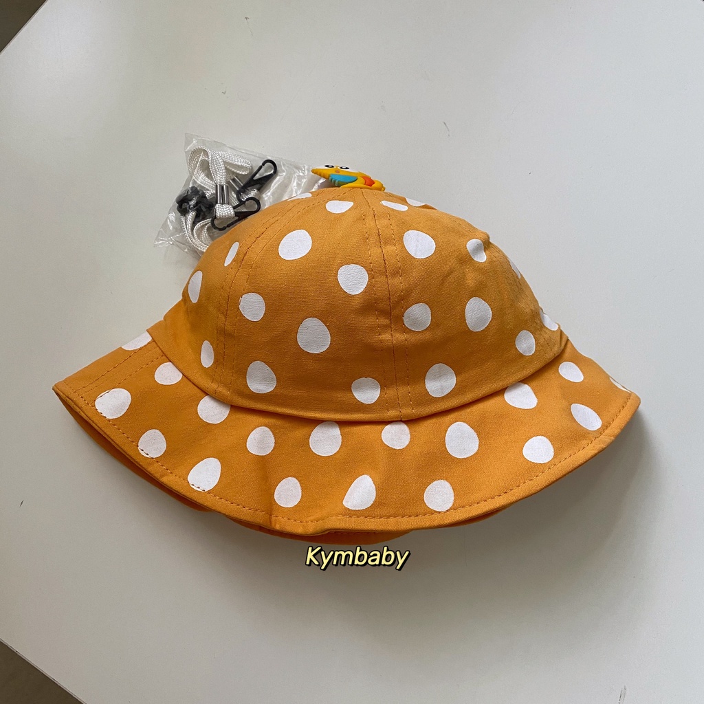 Mũ nón vành chấm bi cute ( kèm dây cài) cho bé từ 1-3 Tuổi M840