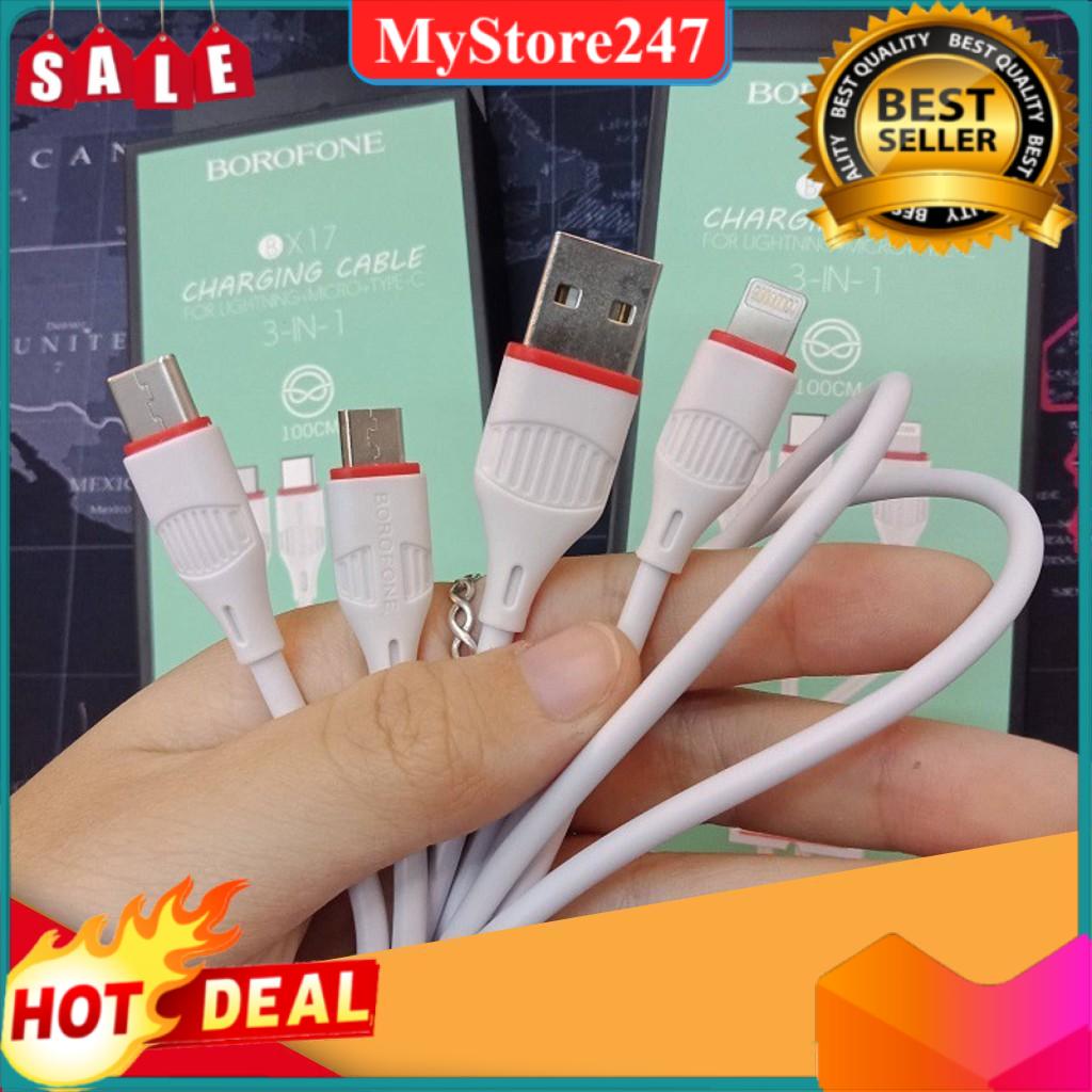 Dây Sạc Iphone Chính Hãng Bx17,Bx16, Dây Sạc Iphone,Hàng Chất Lượng, Dùng Tốt Cho Iphone Và Android Mystore24