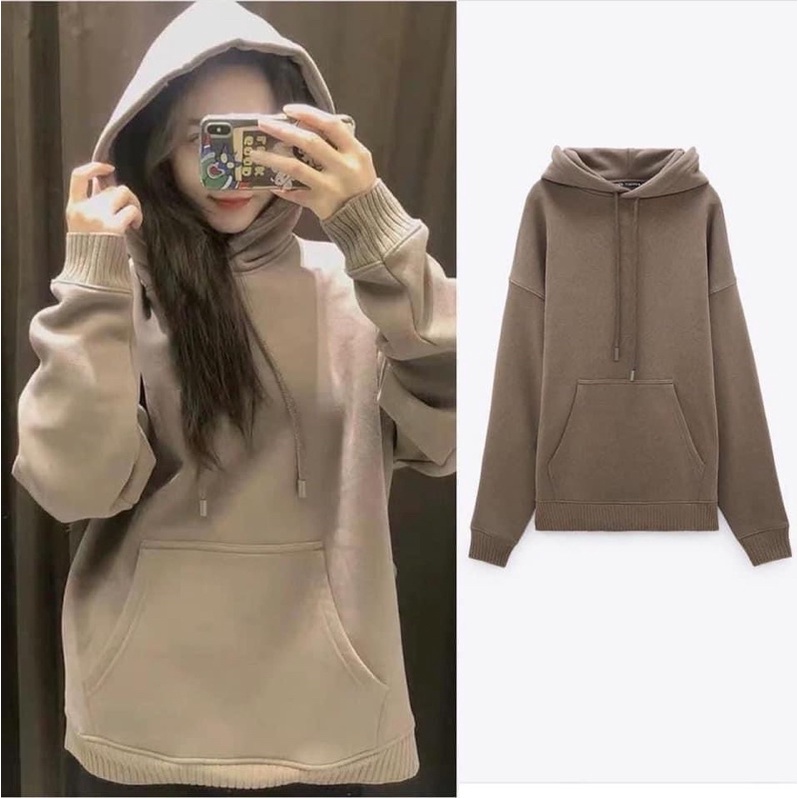 Áo Nỉ Hoodie Dáng Dài FREESIZE 45-65Kg Loại 1 [ẢNH CẬN CHẤT]