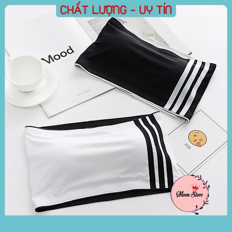 Áo Bra Nữ Quây Không Dây Su Đúc Trơn Kẻ Sọc Thể Thao Hot Trend 8007