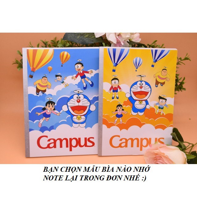 Vở 4 ô ly CAMPUS, vở cấp 1, tiểu học, tập 4 ô ly DORAEMON - Soleil Home