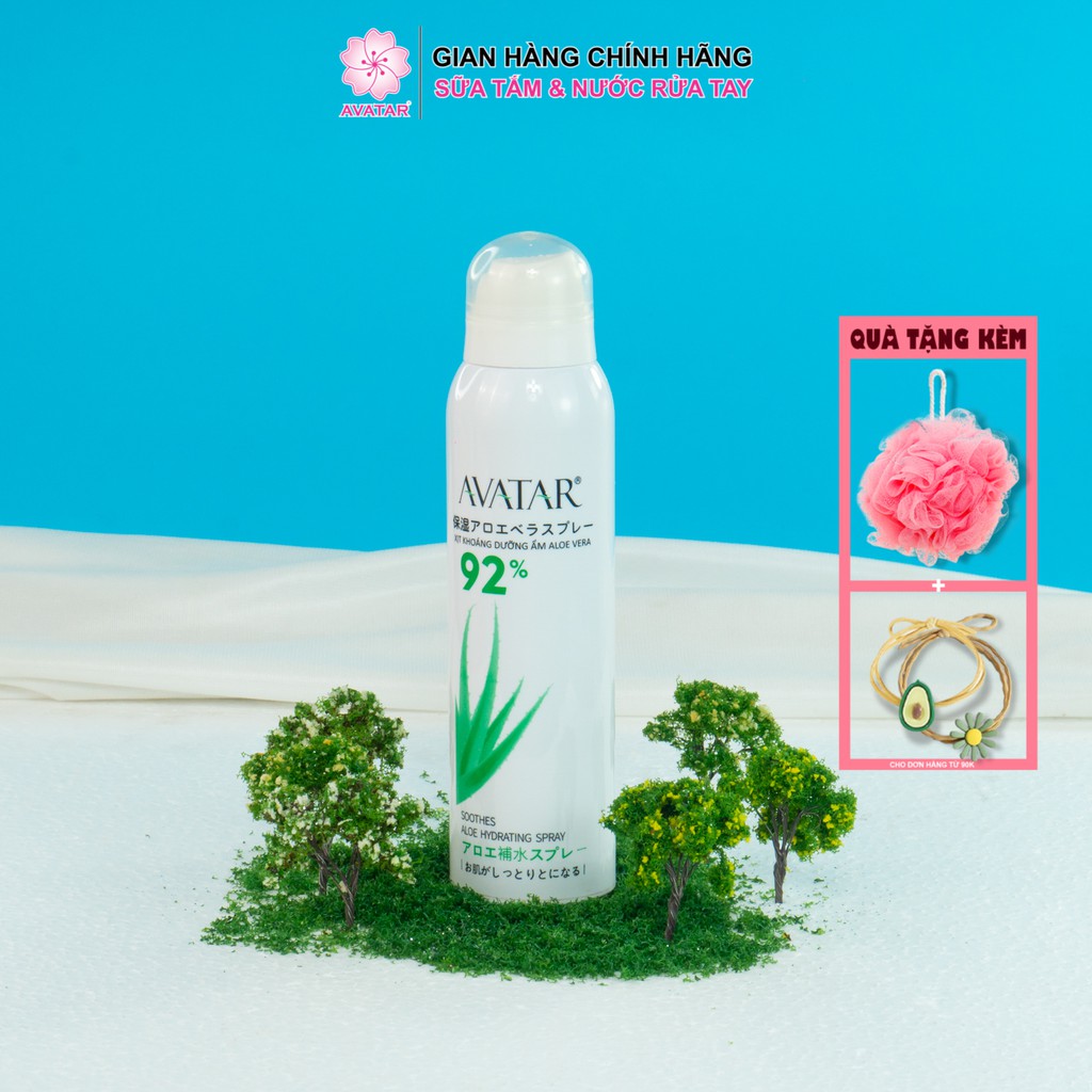 Xịt khoáng lô hội dưỡng da ẩm mượt mịn màng chính hãng AVATAR 150ml