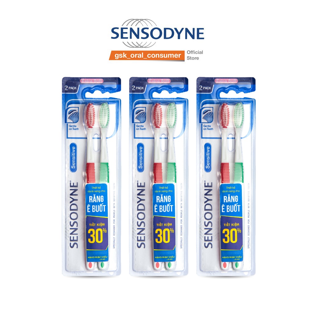 Bộ 3 Bàn chải đánh răng Sensodyne Ultra Sensitive Ex Soft 1x2