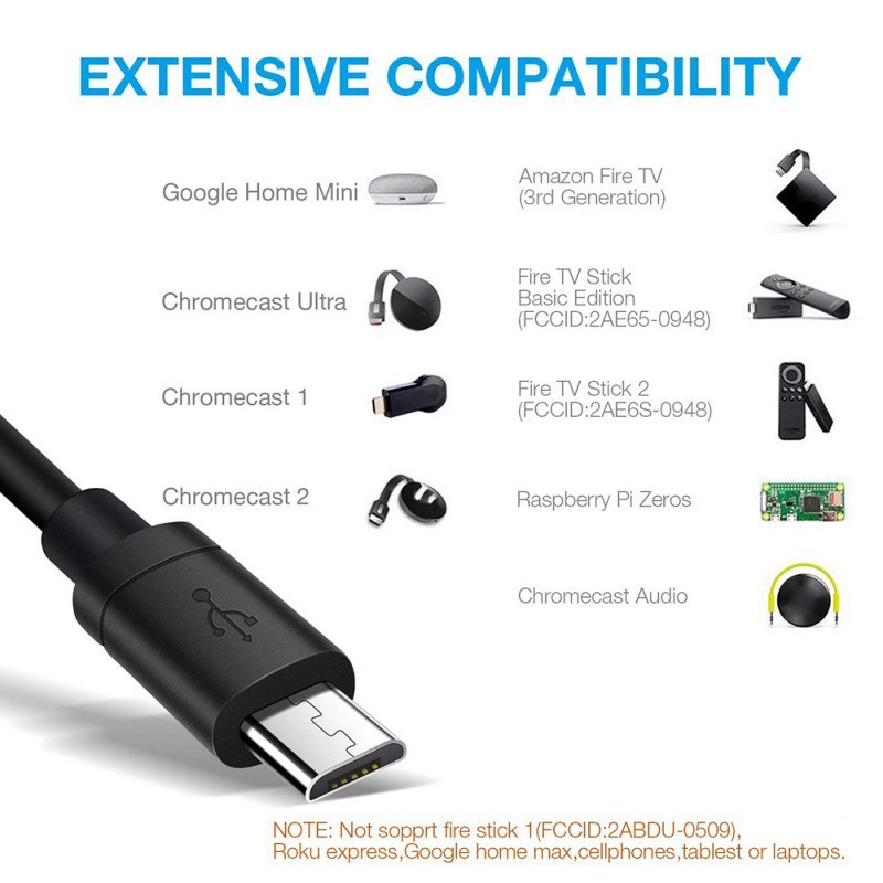 GOOGLE NEW Đầu Chuyển Đổi Từ Cổng Micro Usb Sang Ethernet Rj45 Lan Rj45 Lan Cho Tv Chromecast 2 1