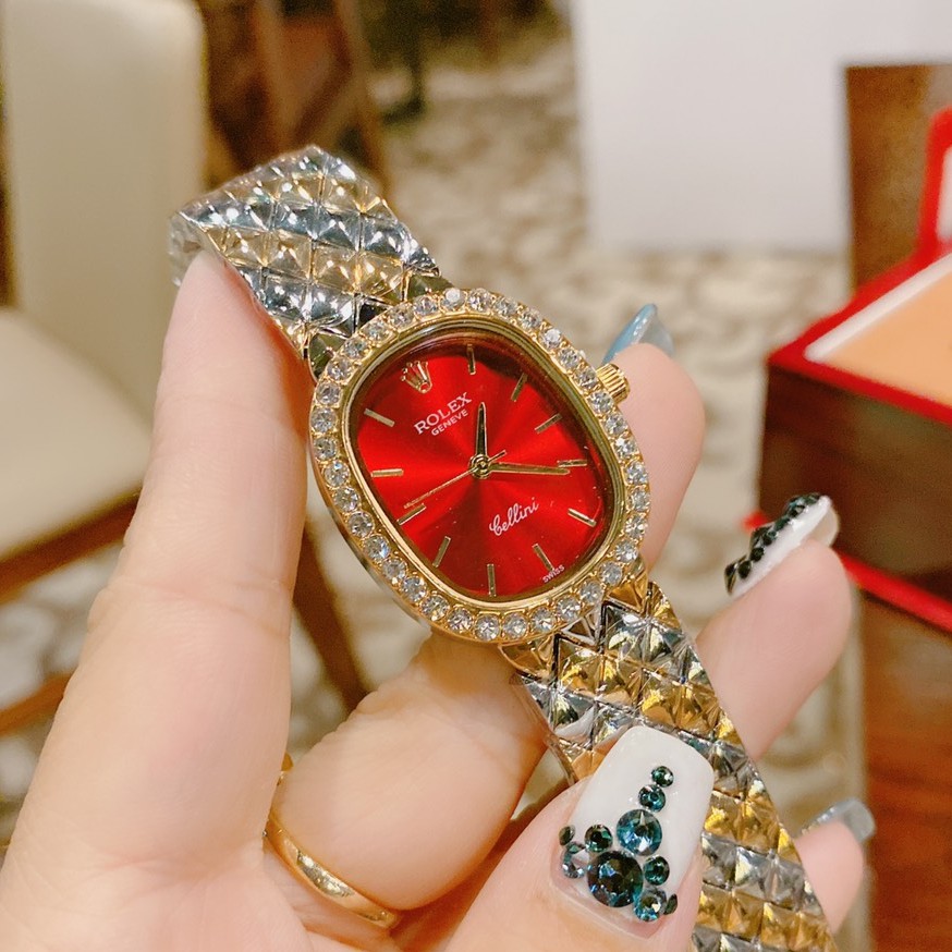 Đồng hồ nữ Rolex, dây thép không girm hàng full box, thẻ bảo hành 12 tháng - Dongho.rolex
