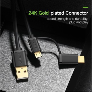 Cáp Sạc Nhanh USB Type-C và Micro USB Cao Cấp UGREEN