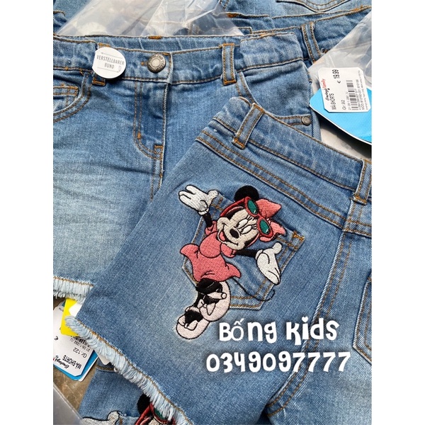 Quần Short Jean Bé Gái Minnie DN