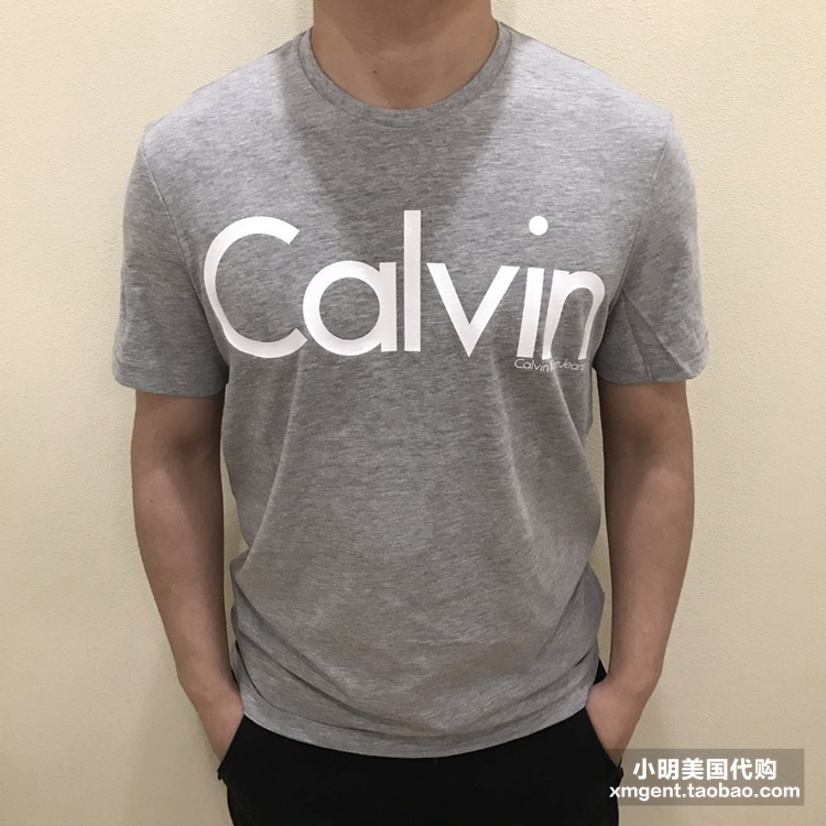 Áo Thun cotton Tay Ngắn Cổ Tròn In Chữ calvin klein Cá Tính Hợp Thời Trang Cho Nam