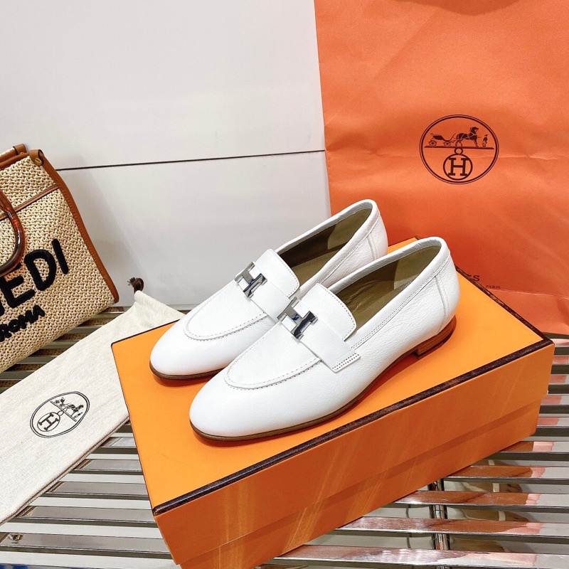 giày lười nữ đế tăng chiều cao khoá kim loại chữ H chống rỉ êm chân hermes HM