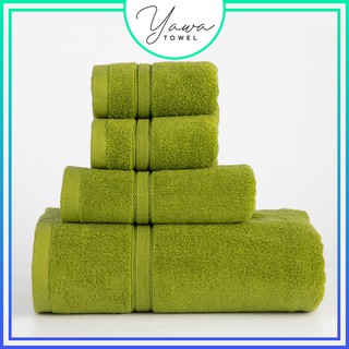 Combo 4 khăn tắm gội mặt cao cấp Yawa 100% cotton siêu thấm hút, không đổ lông, không phai màu