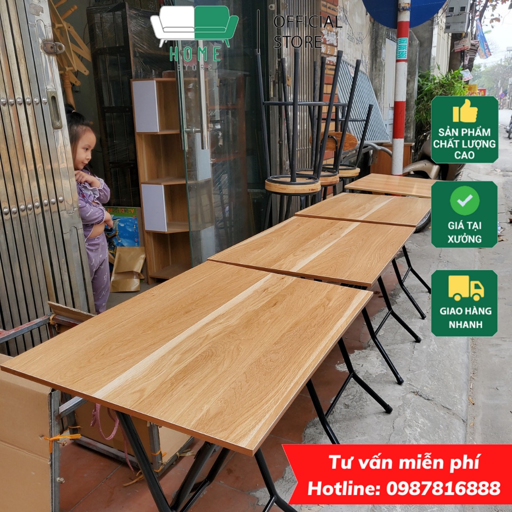 Bàn học gấp gỗ mdf 50x70 chân cao 75cm sơn tĩnh điện siêu bền đẹp