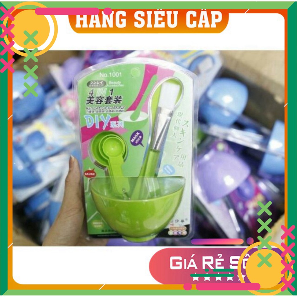 Bộ chén cọ đắp mặt nạ 💕FREESHIP💕 Dụng cụ đắp mặt nạ, làm kem trộn giá rẻ