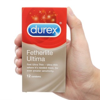 12 bao durex fetherlite utima, bao cao su loại mỏng nhất của durex