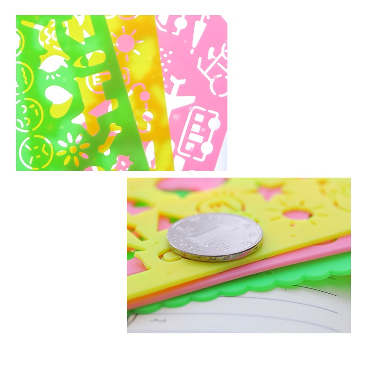 Set 4 Thước Hình Học Vẽ Hình Động Vật Cho Bé