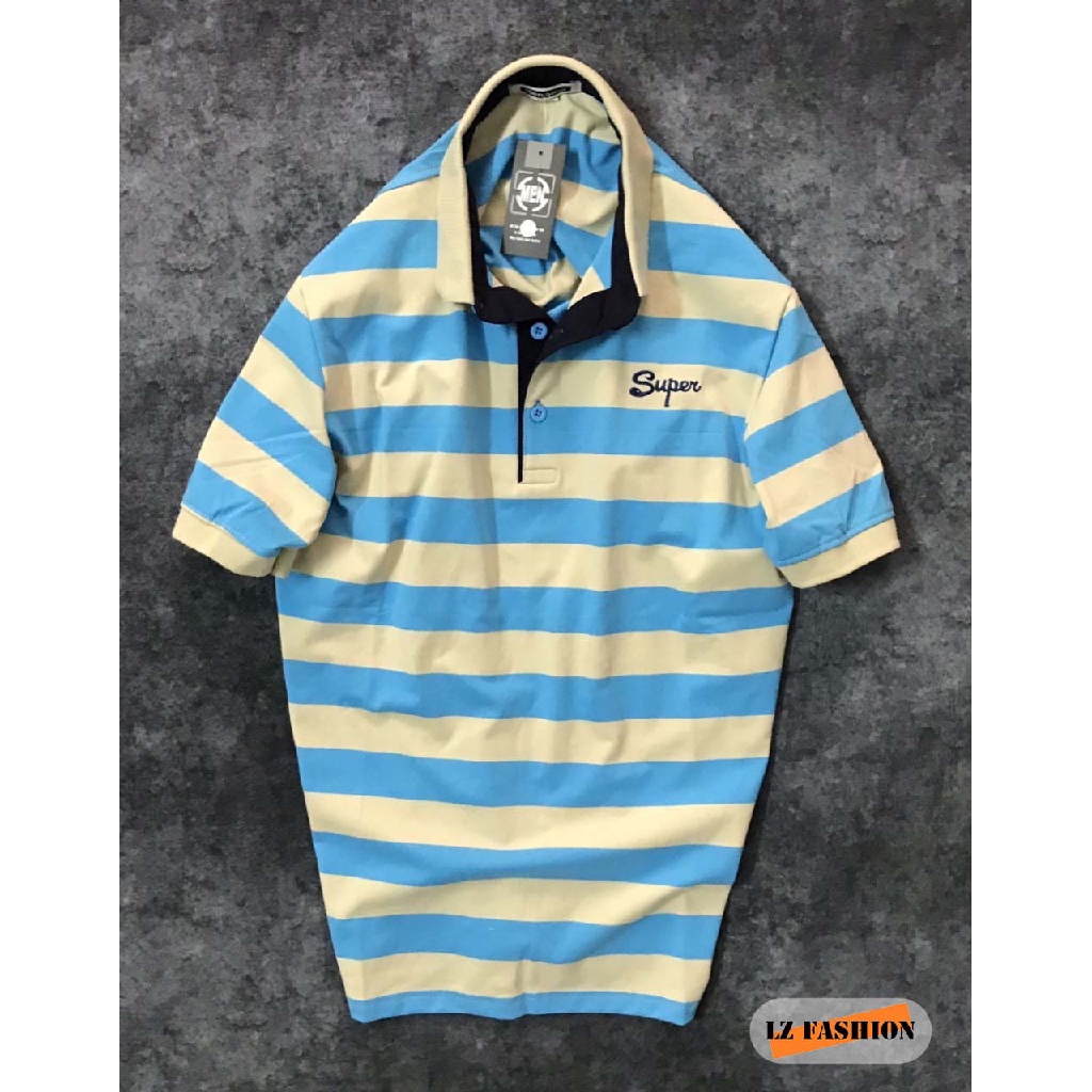 Áo thun nam cổ bẻ sọc thời trang phong cách cao cấp - PS021 | BigBuy360 - bigbuy360.vn