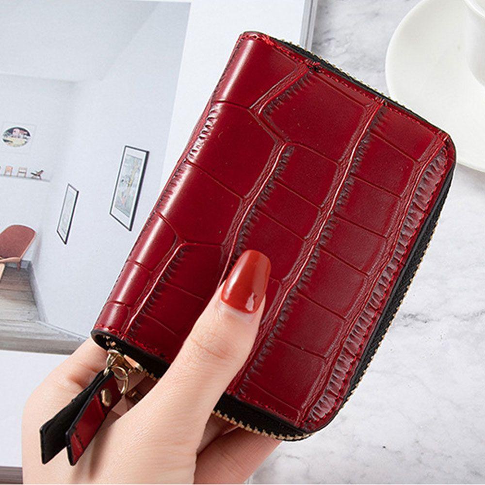 BEAUTY Ví Nhỏ Đựng Thẻ Có Khóa Kéo Thời Trang Cho Nữ