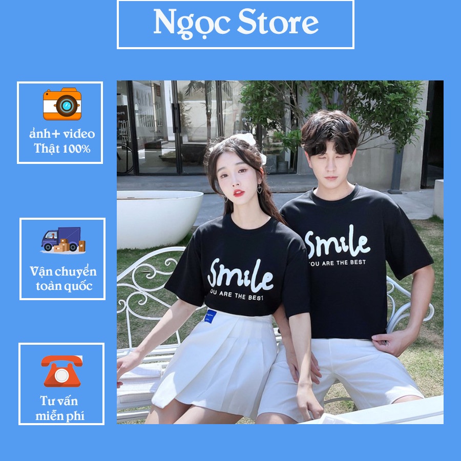 Áo Thun đôi Mã AD031 tay lỡ form rộng, chất thun cotton