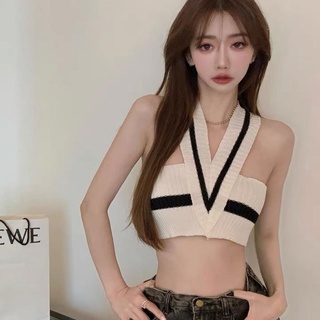 Áo hai dây kiểu croptop thun gân siêu hot