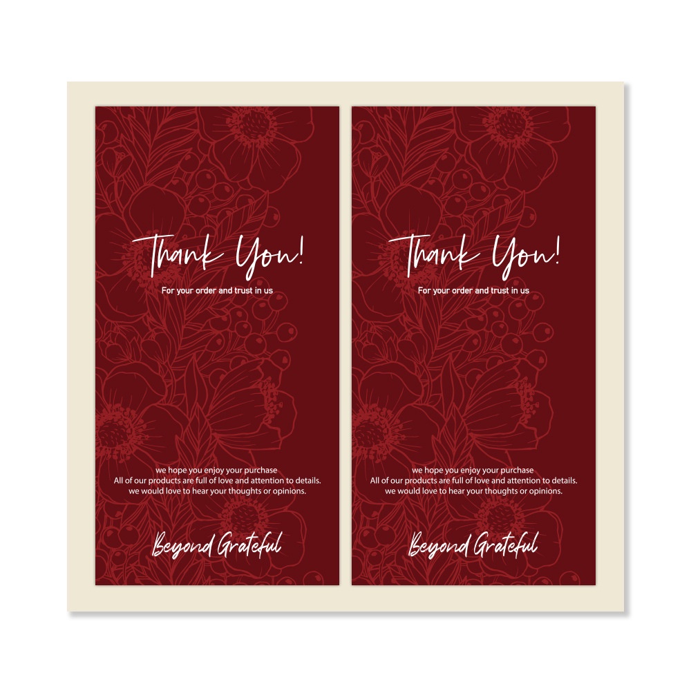 SET 50 MIẾNG NHÃN DÁN CẢM ƠN KHÁCH HÀNG, DECAL DÁN THANK YOU 5CM*10CM