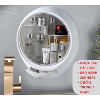 Kệ đựng mỹ phẩm [FREESHIP] Kệ để đồ nhà tắm,đồ trang điểm treo tường không đục lỗ,làm bằng nhựa ABS, tiện lợi,sang trọng