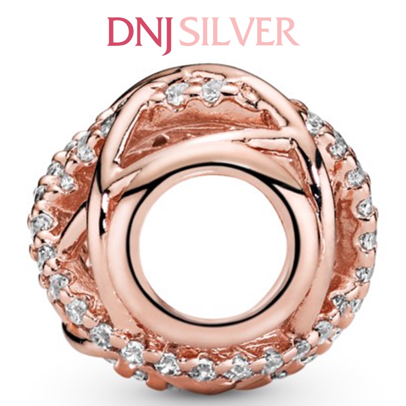 Charm bạc 925 cao cấp, hàng chuẩn bạc - Charm RoseGold with clear cubic zirconia thích hợp để mix vòng tay charm - DN277