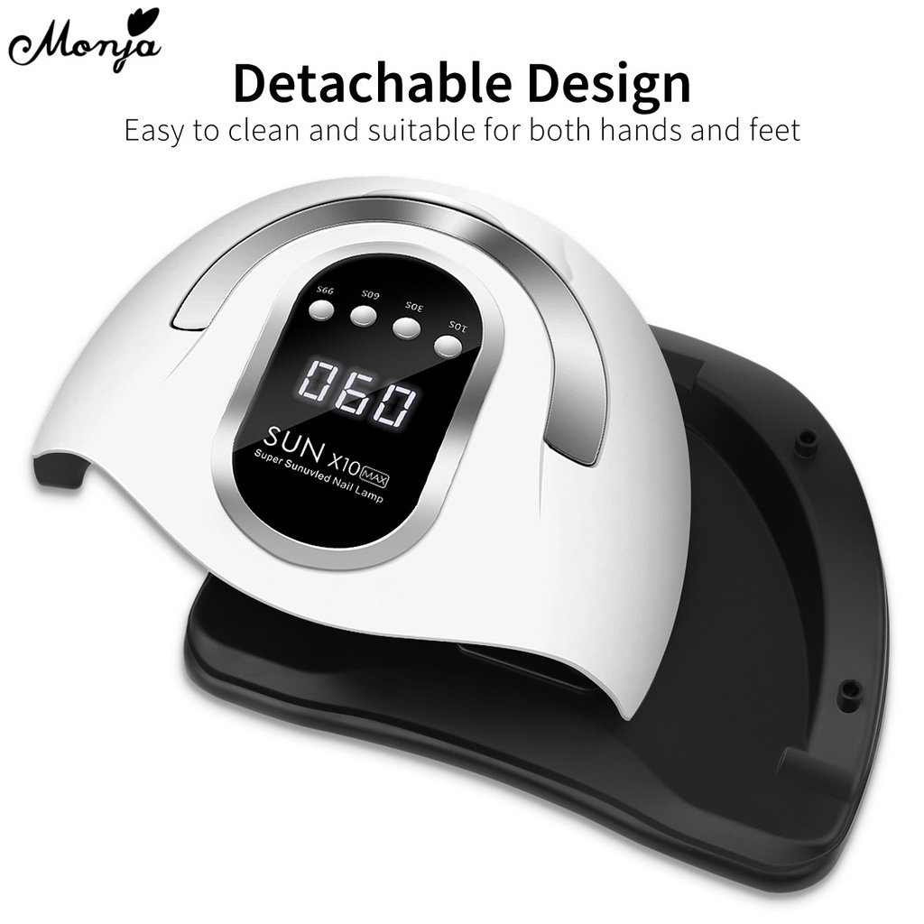 Đèn sấy khô sơn móng tay MONJA UV LED cảm biến thông minh 280W giắc cắm EU tiện lợi