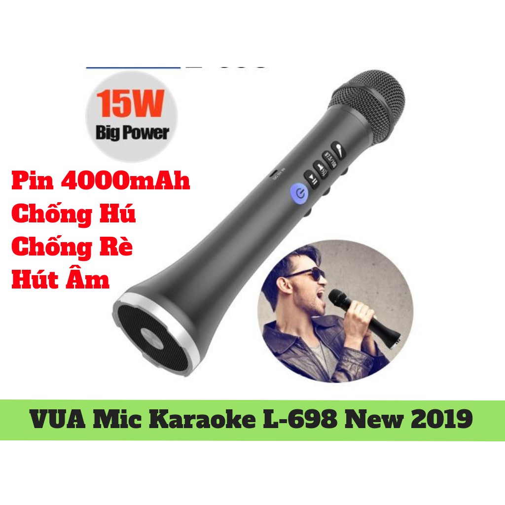 Mic Karaoke Kiêm Loa L698 Âm Thanh Hay Hỗ Trợ Hát Trên Loa Ô Tô