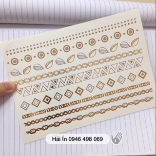 Dán xăm ánh kim - flash tattoo