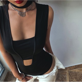 Bodysuit thun đen