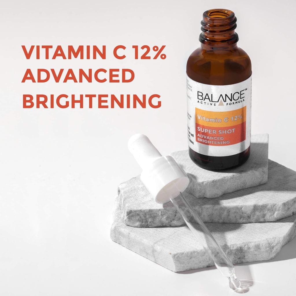 Serum Vitamin C Balance Trắng Da Mờ Thâm Balance Active Formula Vitamin C 12% Supershot - Khongcoson
