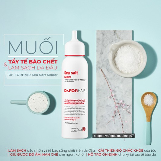 Tẩy Tế Bào Chết Da Đầu Dr.FORHAIR chuyên sâu, Sạch Nhờn Giữ Ẩm Hạn Chế Chẻ Ngọn Dr For Hair Sea Salt Scaler