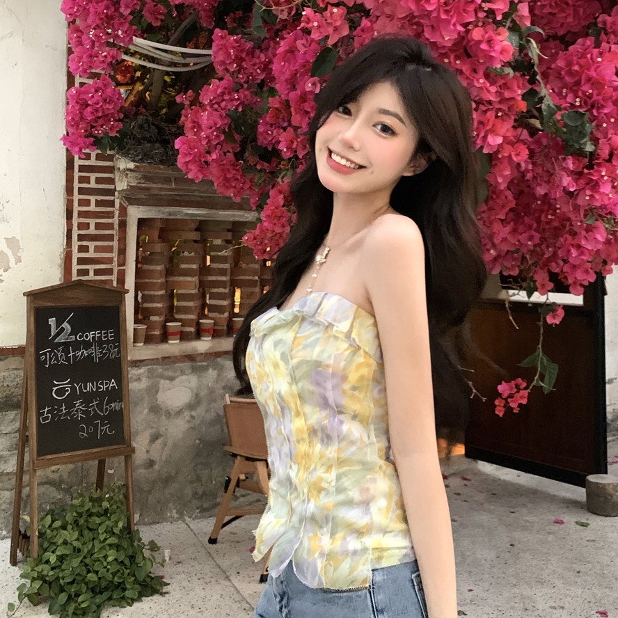 Áo Ống Hoạ Tiết Hoa Thiết Kế Hợp Thời Trang Cho Phái Nữ