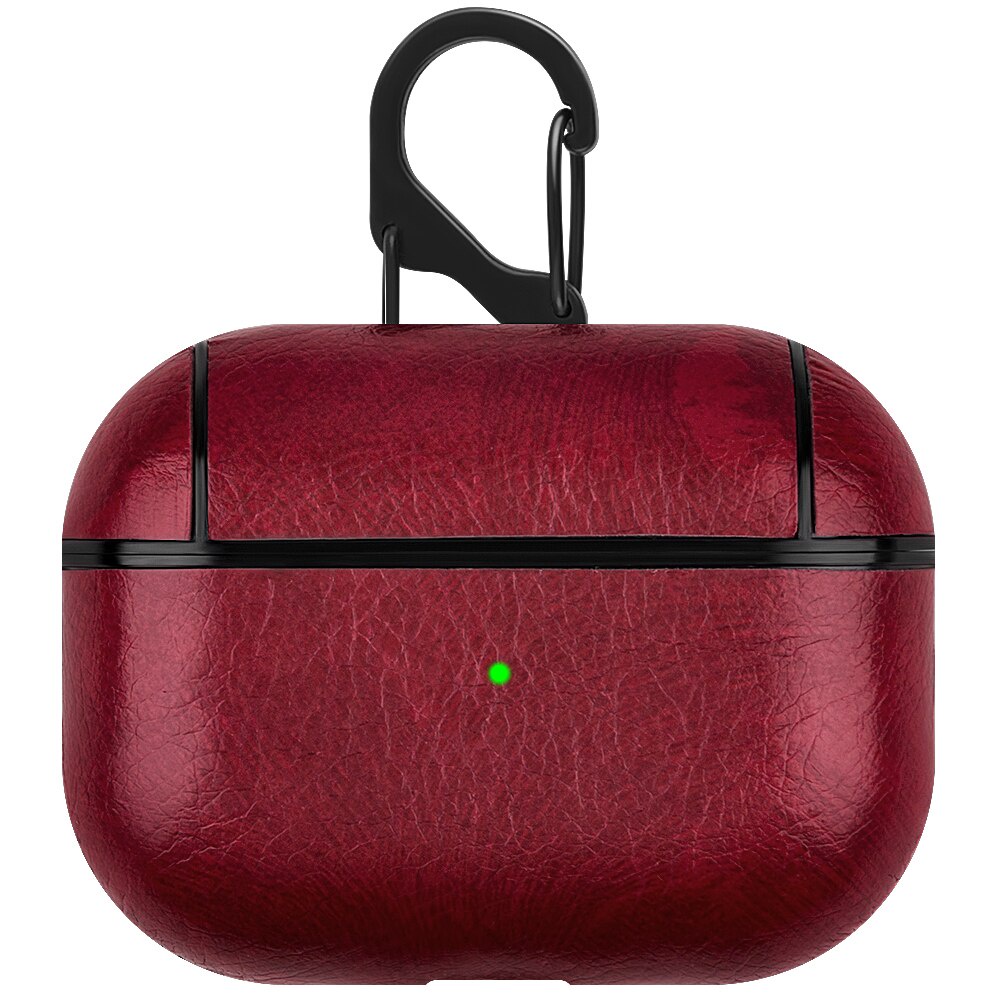 Vỏ bảo vệ hộp sạc tai nghe bằng da PU có khóa chống thất lạc thích hợp cho Airpods 3 Pro 2 1 3