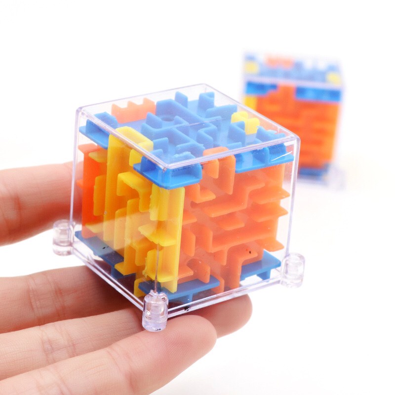 Combo 2 Đồ chơi rubik mê cung lăn bi - Khối lập phương 3D đồ chơi mê cung giáo dục trí tuệ cho trẻ