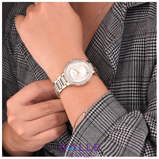 Đồng hồ nữ dây thép không gỉ chính hãng Freelook FL.1.10112 chống nước, viền máy đính đá cao cấp