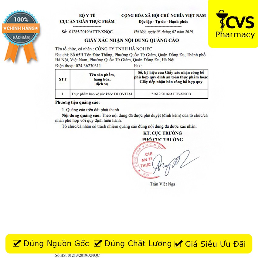 DuoVital / Duo Vital - Bổ sung chất nhờn cho sụn khớp, hàng nhập nguyên chai từ Đức - Hộp có 2 chai 500ml - cvspharmacy