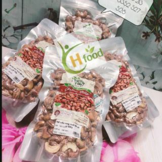 Hạt điều rang muối còn vỏ lụa 500g