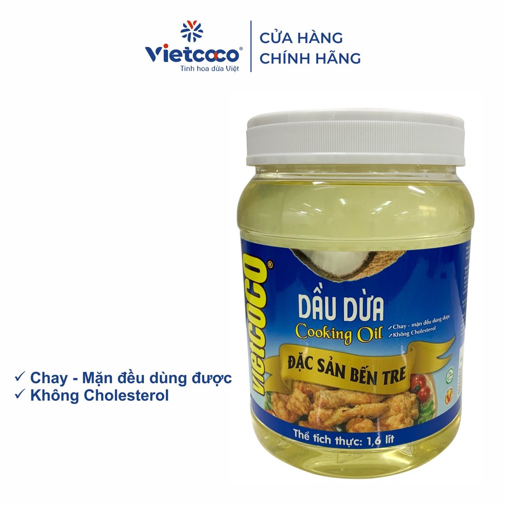 DẦU DỪA VIETCOCO - COOKING OIL 1600 ML