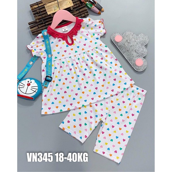 Đồ bộ dễ thương cho Bé Gái 18-40KG Chất liệu Cotton 4 chiều, Họa tiết đẹp.